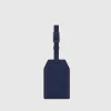Address Tag in pelle con logo PQD inciso