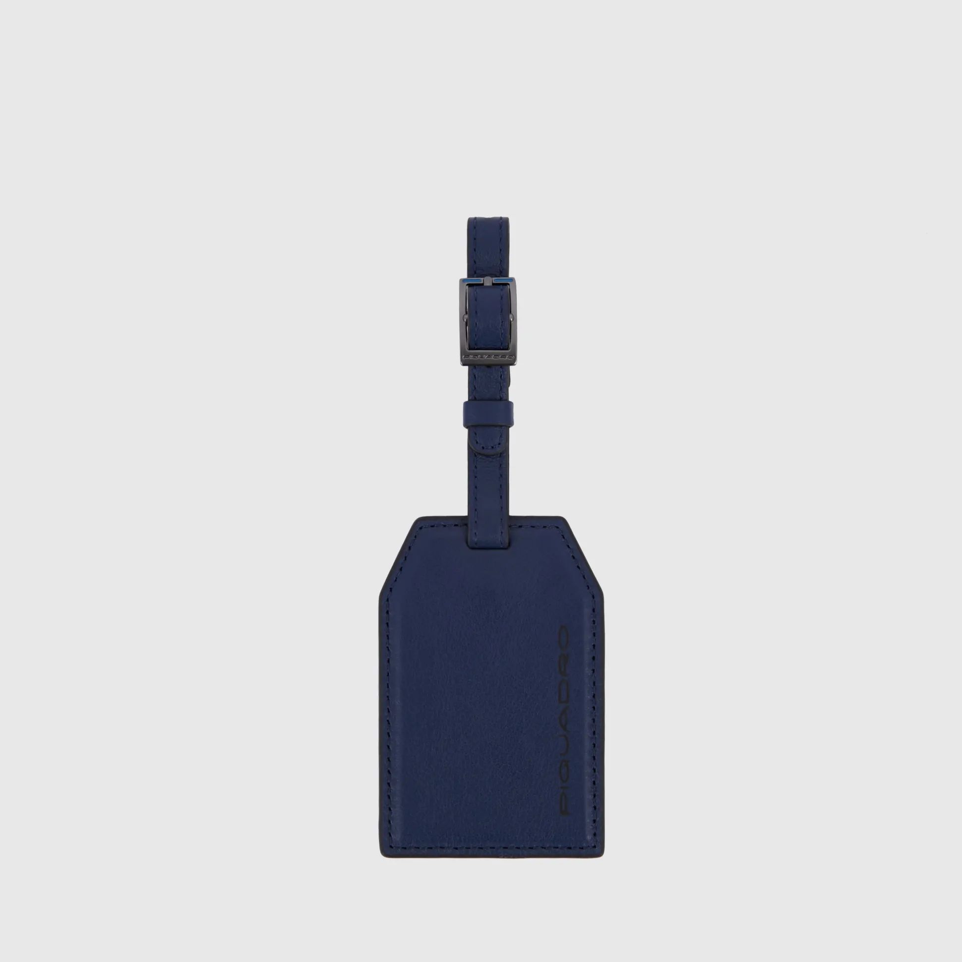 Address Tag in pelle con logo PQD inciso