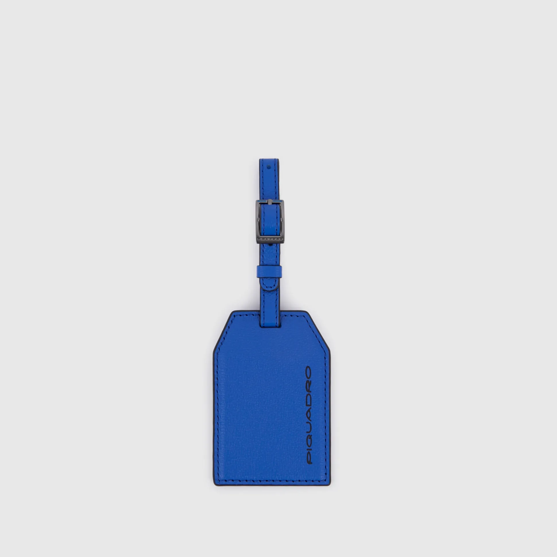 Address Tag in pelle con logo PQD inciso