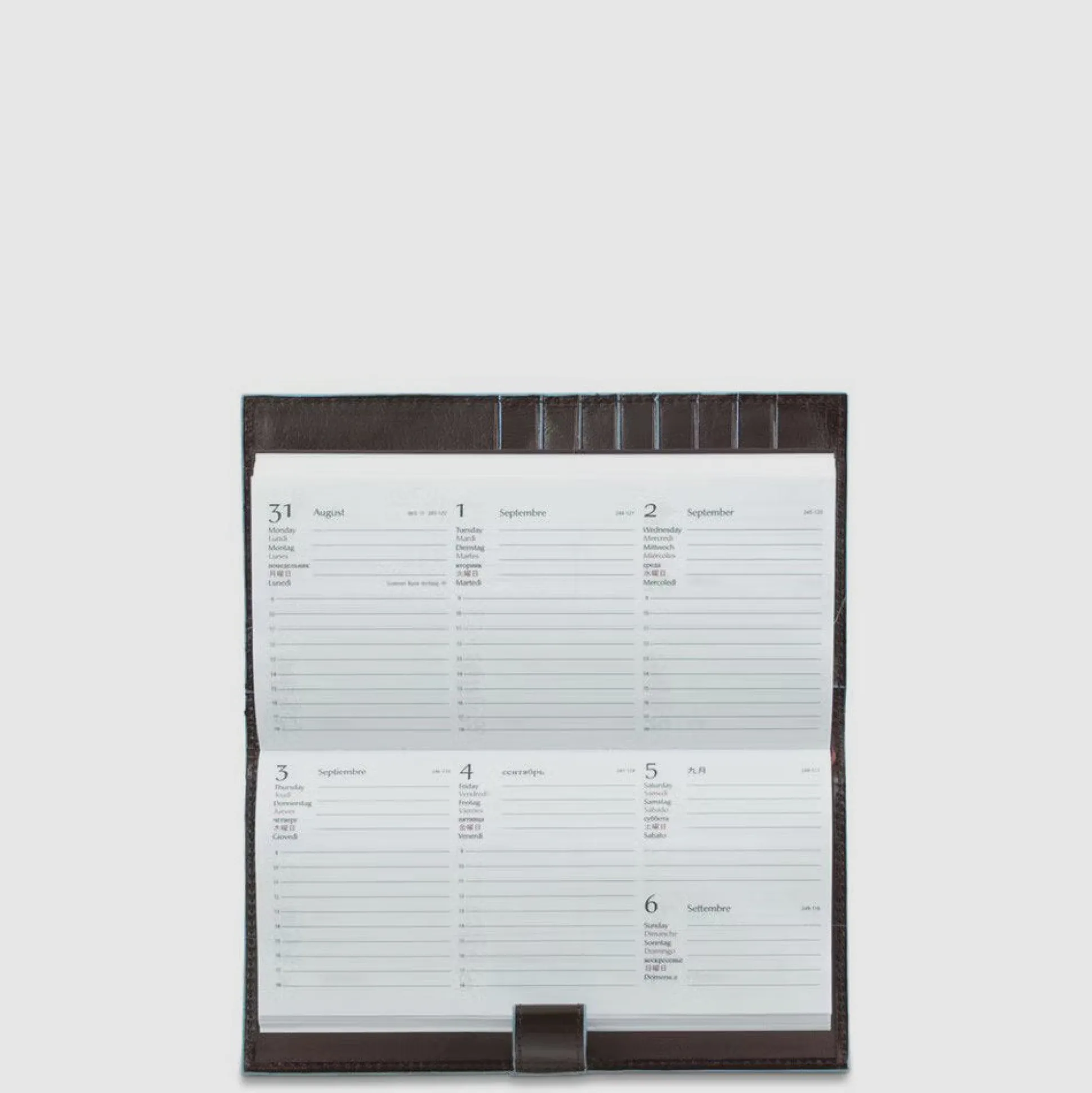 Agenda de poche fine en cuir