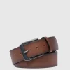 Ceinture homme en cuir avec boucle-ardillon