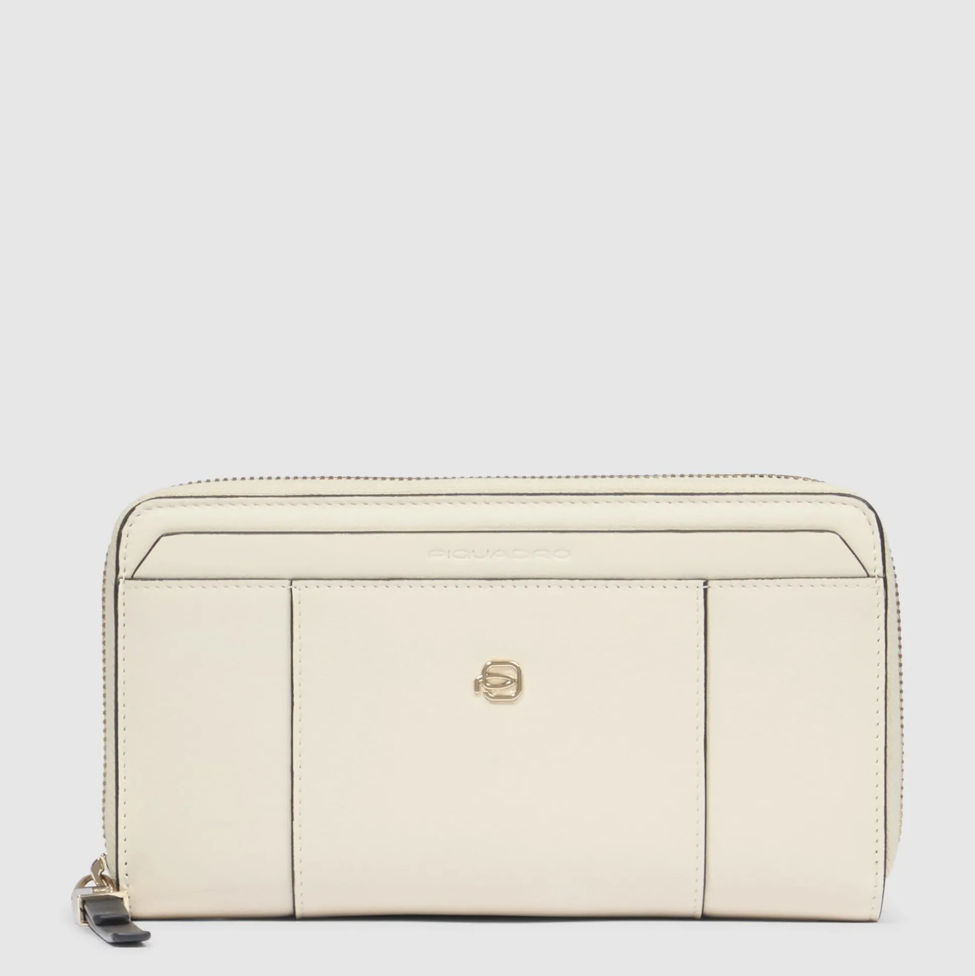 Grand portefeuille femme zippé avec 4 soufflets