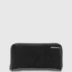 Grand portefeuille femme zippé avec 4 soufflets