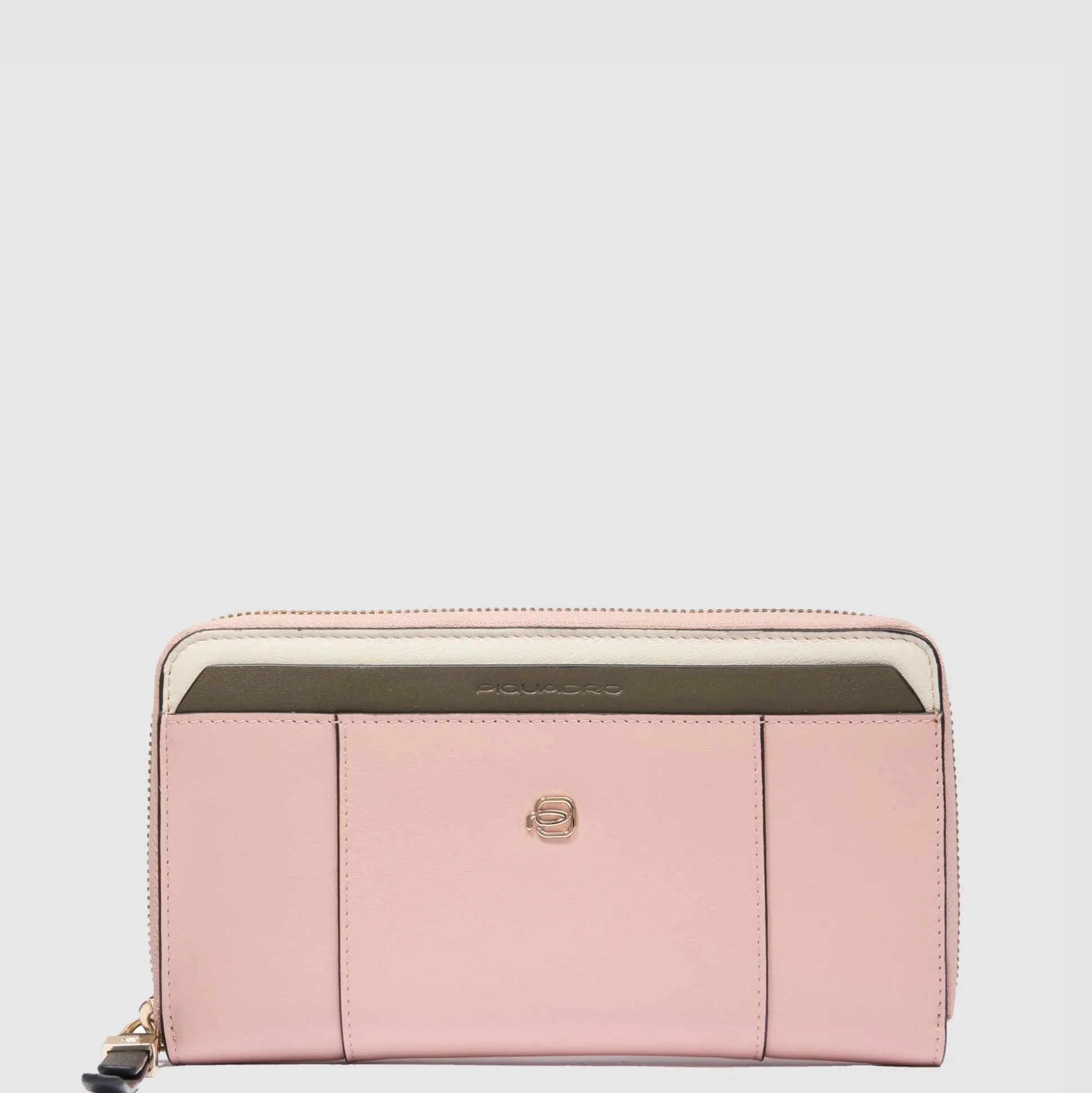Grand portefeuille femme zippé avec 4 soufflets