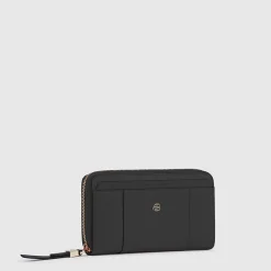 Grand portefeuille femme zippé avec 4 soufflets