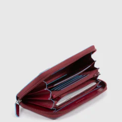 Grand portefeuille femme zippé avec 4 soufflets