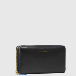 Grand portefeuille femme zippé