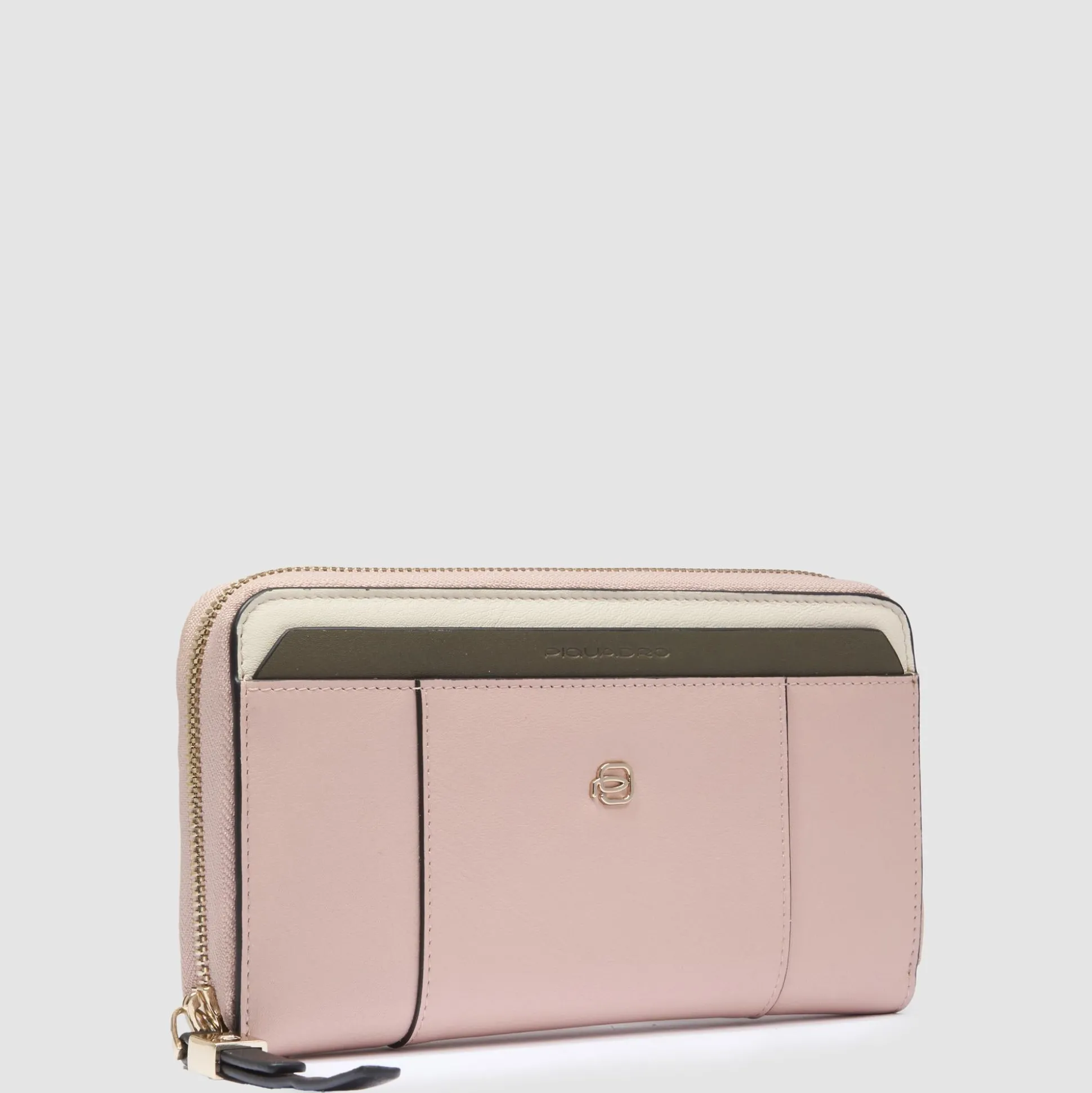 Grand portefeuille femme zippé avec 4 soufflets