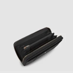 Grand portefeuille femme zippé avec 4 soufflets