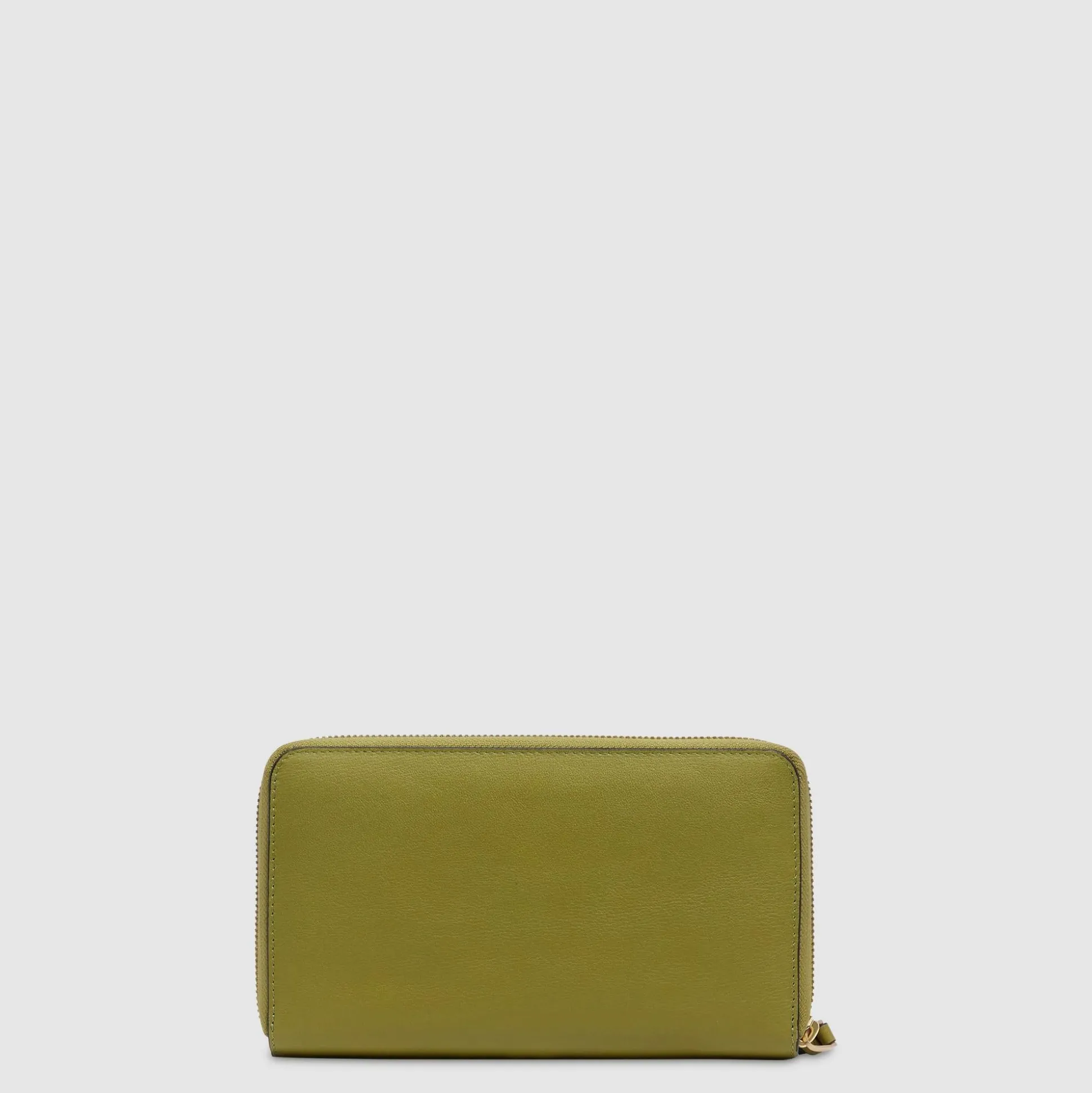 Portefeuille femme zippé à quatre soufflets