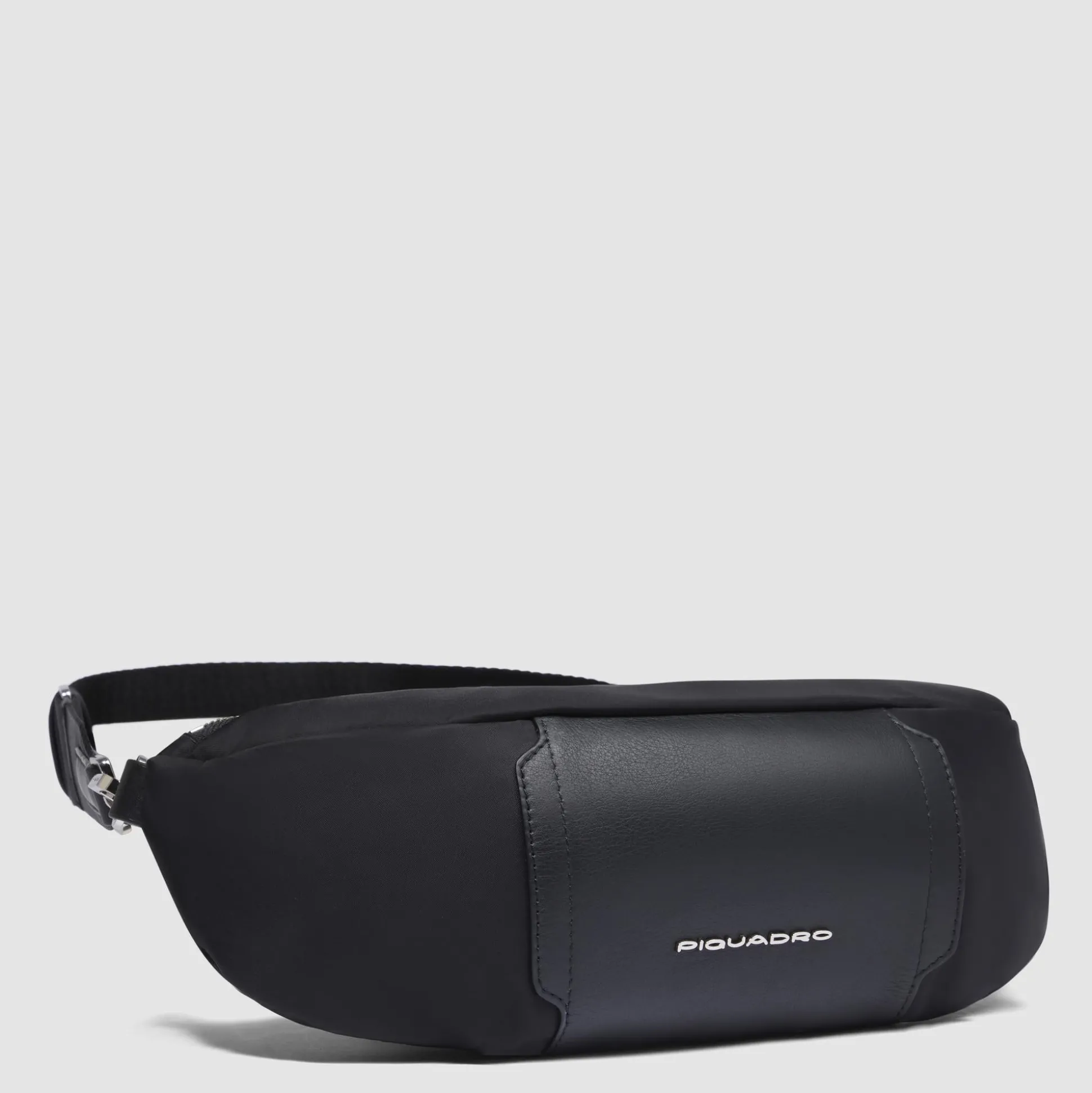 Sac banane femme en tissu recyclé et cuir