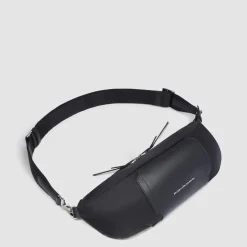 Sac banane femme en tissu recyclé et cuir