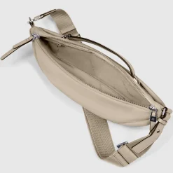 Sac banane femme en tissu recyclé et cuir